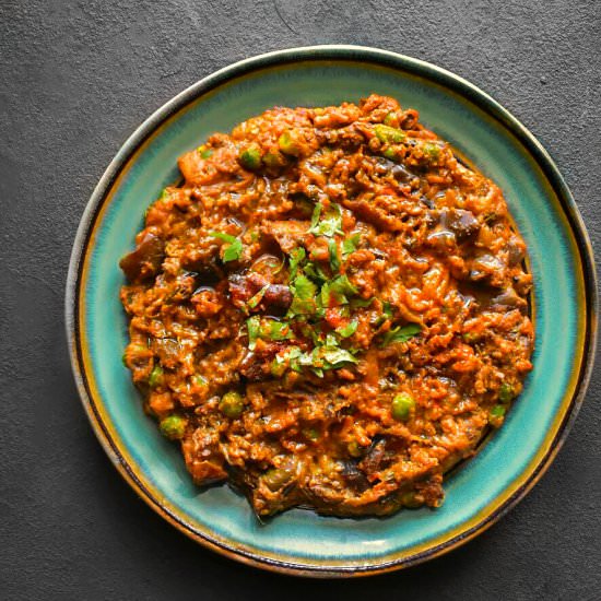 Mushroom Baingan Masala - Recipe photo by EasycookingwithMolly