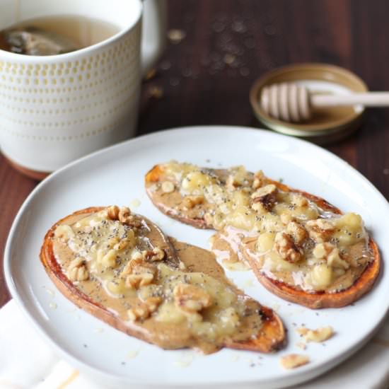 Mashed Banana Sweet Potato Toast - Recipe photo by thygoodness