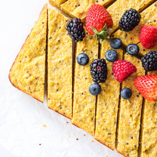 sweet quinoa cornbread - Recipe photo by PoLaBaker