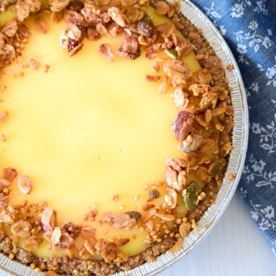 Granola Crust Pudding Pie - Recipe photo by forwardeats