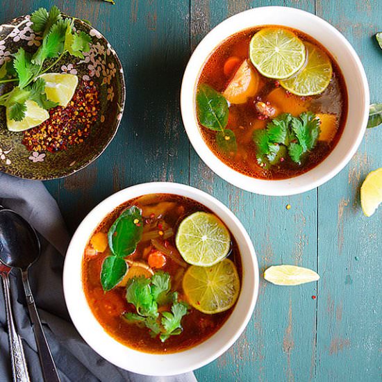 Vegetarian Tom Yum Soup - Recipe photo by Swati Goyal