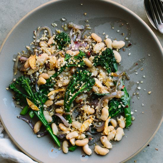 Instant Pot Garlicky White Beans - Recipe photo by gatheranddine