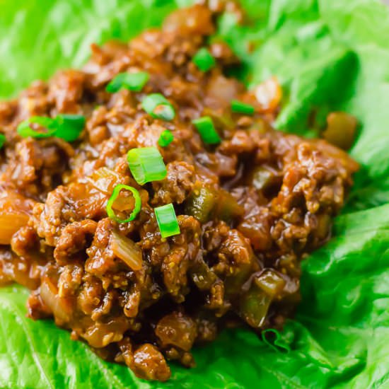 Sloppy Joe Lettuce Wraps - Recipe photo by adashofmegnut
