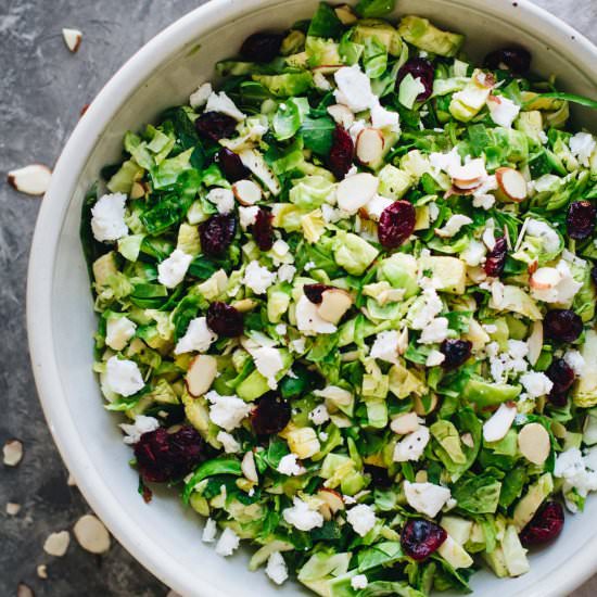 Shaved Brussels Sprout Salad - Recipe photo by Jar Of Lemons