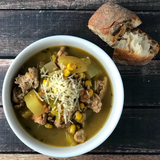 Chicken Sausage, Potato Soup - Recipe photo by offscriptrecipes