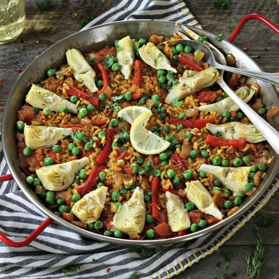Vegetable Paella - Recipe photo by Vegan Huggs