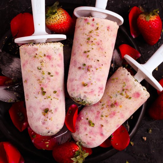 Strawberry Thandai Popsicles - Recipe photo by Tashasartisanfoods