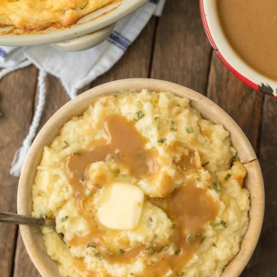 Make Ahead Mashed Potatoes - Recipe photo by the cookie rookie