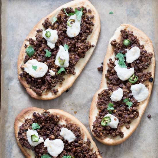 vegan keema naan - Recipe photo by richa