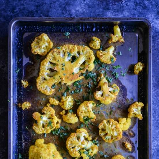 Curried Roasted Cauliflower - Recipe photo by fedandfit
