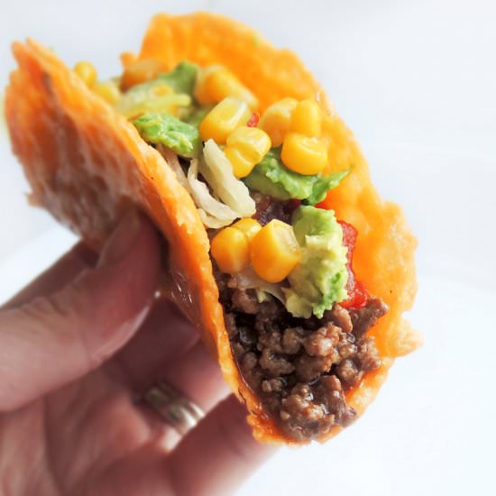 Cheddar Cheese Taco Shells (Keto) - Recipe photo by Cooking Creation