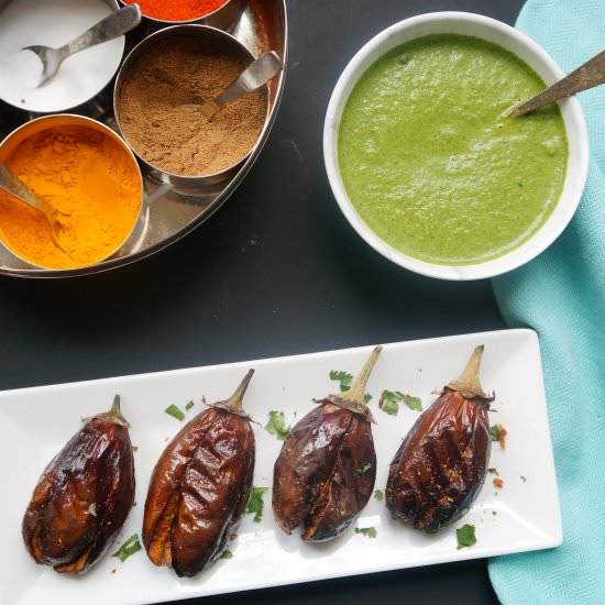 Stuffed Eggplant in Air Fryer - Recipe photo by pipingpotcurry