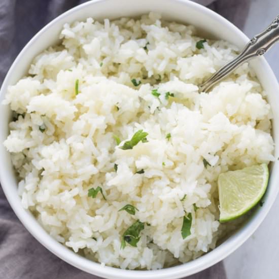Low FODMAP Cilantro Lime Rice - Recipe photo by funwithoutfodmaps