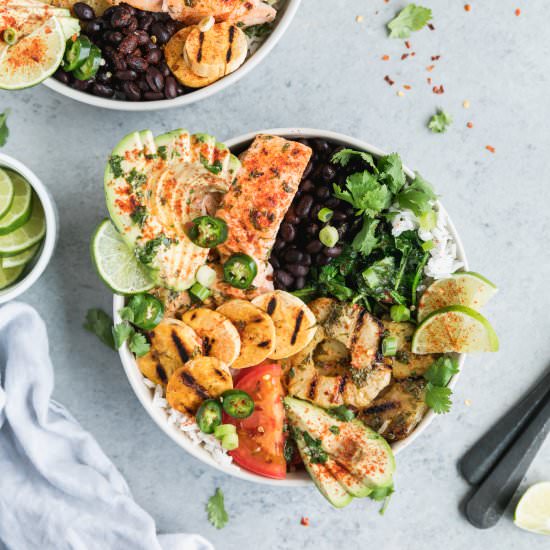 Mojo Salmon Bowls - Recipe photo by Spices in my DNA