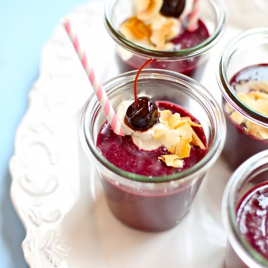 DARK CHERRY SMOOTHIES - Recipe photo by Studio Delicious