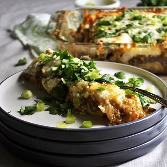 Enchiladas Verdes - Recipe photo by A Little and A Lot
