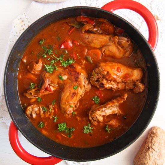 Hearty Rabbit Stew with Beer - Recipe photo by adinutza