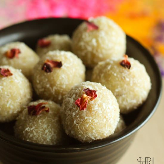 Thandai Coconut Laddoo/Balls - Recipe photo by Beingwholesome