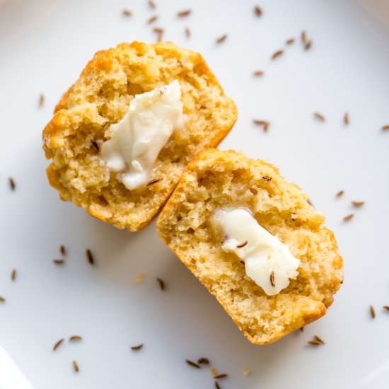 Caraway Soda Bread Muffins - Recipe photo by nourishandfete