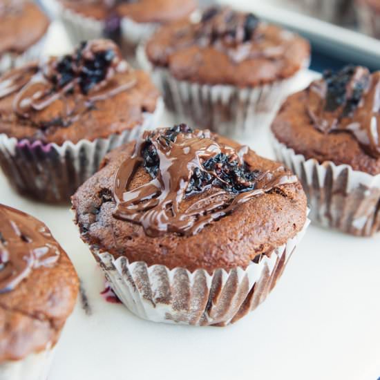 Dark Chocolate Blackberry Cupcakes - Recipe photo by amazingpaleo