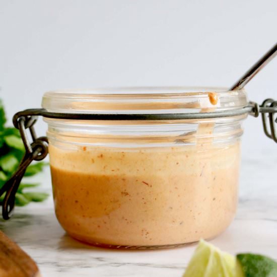 3 Ingredient Vegan Chipotle Mayo - Recipe photo by Naughty Nutrition