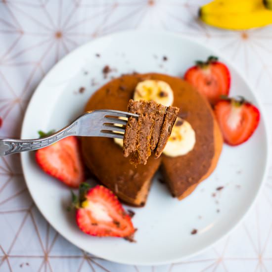 Chocolate Protein Pancakes - Recipe photo by mghthakkar