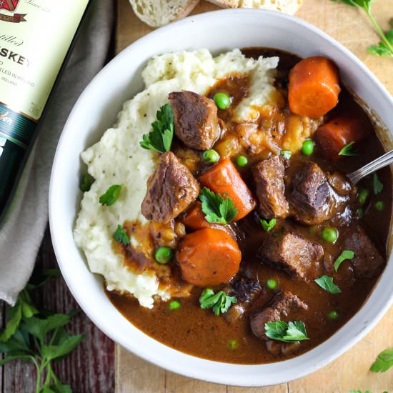 Slow Cooker Jameson Beef Stew - Recipe photo by Modern Farmhouse Eats