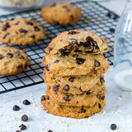 Best Oatmeal Chocolate Chip Cookies - Recipe photo by Blondelish.com