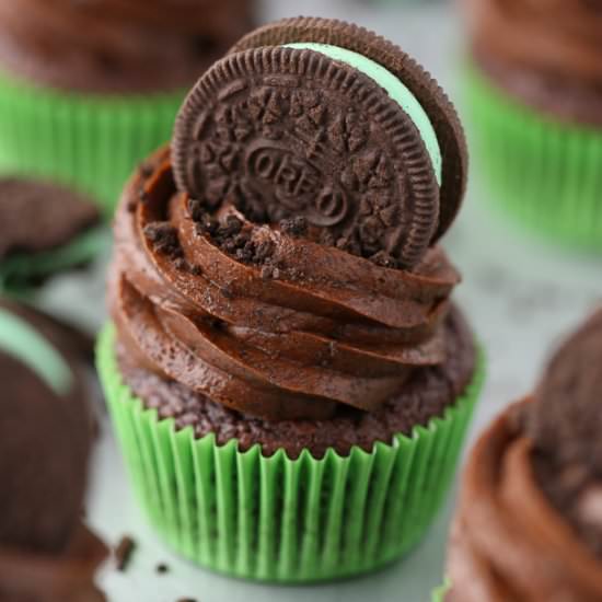 Mint Oreo Cupcakes - Recipe photo by yourcupofcake