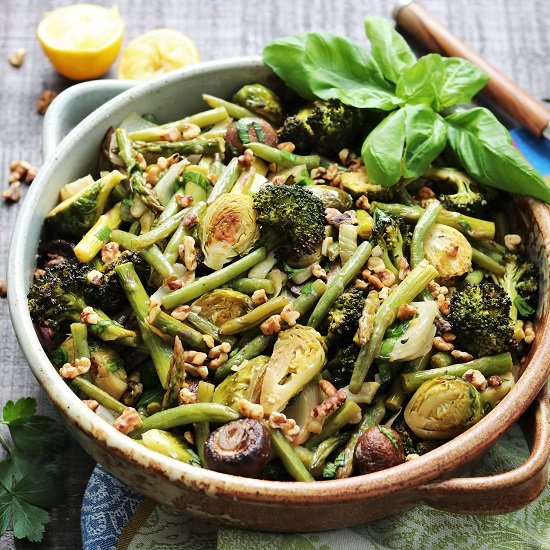 Balsamic Roasted Green Vegetables - Recipe photo by Give it Some Thyme