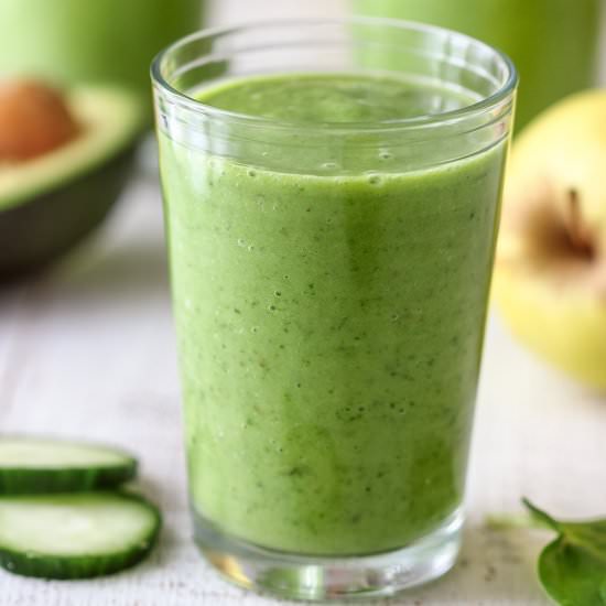 spinach cucumber smoothie - Recipe photo by Happy Foods Tube