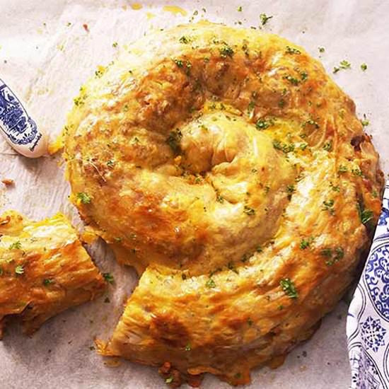 Bolognese and Mozzarella Phyllo Cake - Recipe photo by 2pots2cook