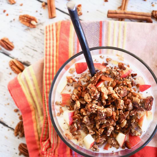 Cinnamon Crunch Grain-Free Granola - Recipe photo by Food to Feel Good