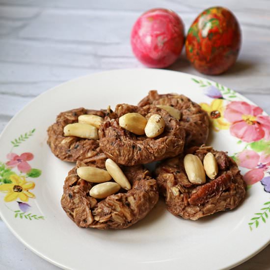 No-Bake Vegan Easter Nests - Recipe photo by myhealthydessert