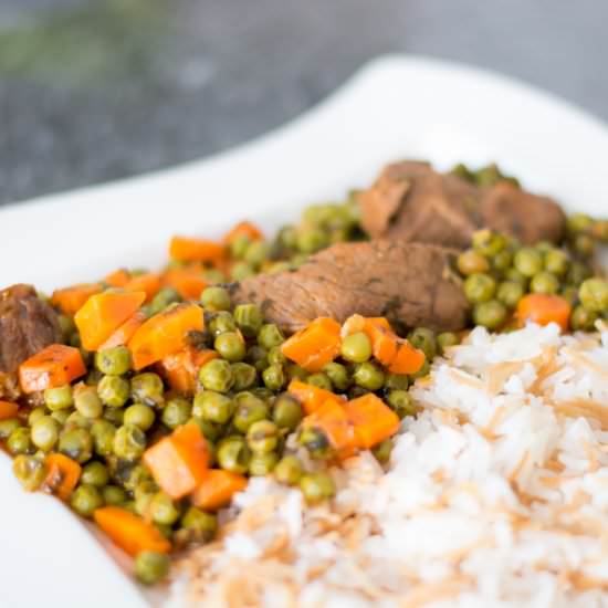 Lebanese Pea Stew with Rice - Recipe photo by SimplyLebanese