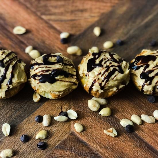 Peanut Butter Frosted Keto Cupcakes - Recipe photo by buttertogetherkitchen