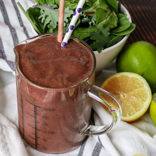 Paleo Sour Patch Berry Smoothie - Recipe photo by CleanEatingVeggieGirl