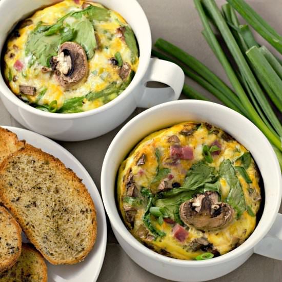 Baked Cheesy Ham Spinach Omelets - Recipe photo by ZonaCooks