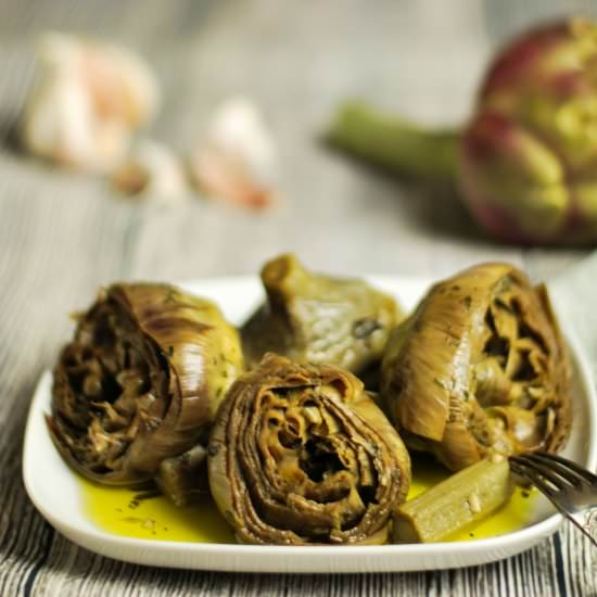 Roman Style Artichokes - Recipe photo by Recipes from Italy