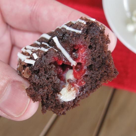 Chocolate Raspberry Brownie Cups - Recipe photo by thepintertestkitchen