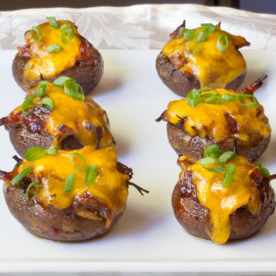 Pulled Pork Stuffed Mushrooms - Recipe photo by TheKitchenWhisperer