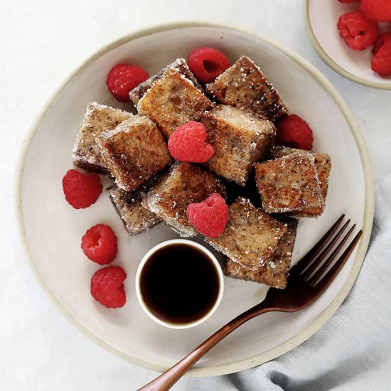 Acai Sourdough French Toast Bites - Recipe photo by kidseatbyshanai