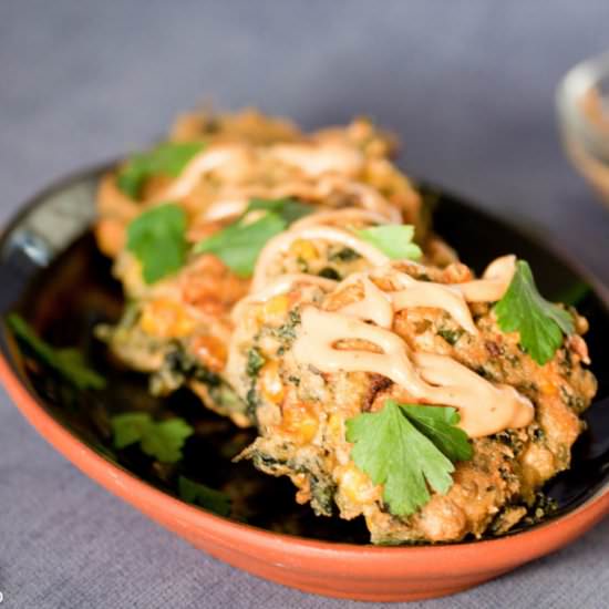 Vegan Veggie Fritters (Pakora) - Recipe photo by kitchencoup