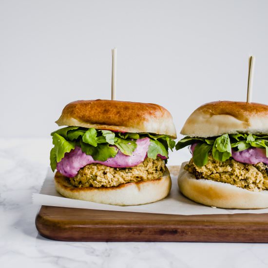 Cranberry Falafel Burgers - Recipe photo by Healthy Little Vittles