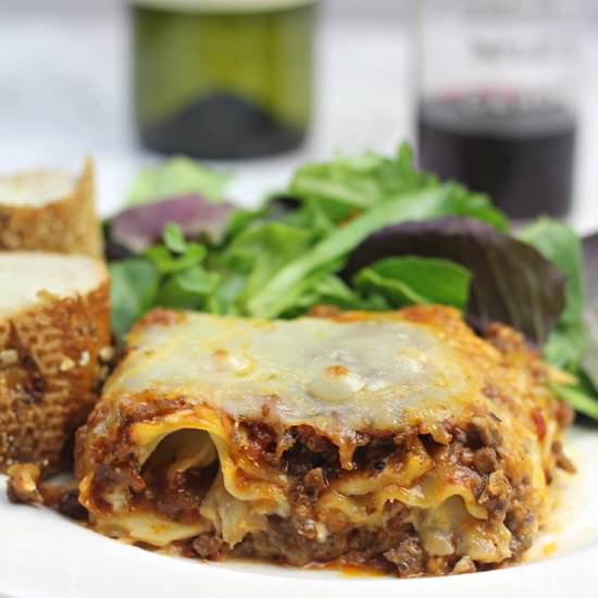 Lasagna without Ricotta - Recipe photo by southern food and fun