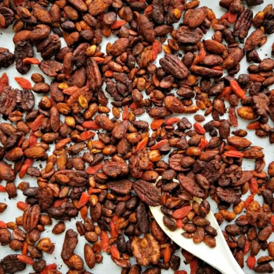 Spicy Nut Mix - Recipe photo by wholly-plants