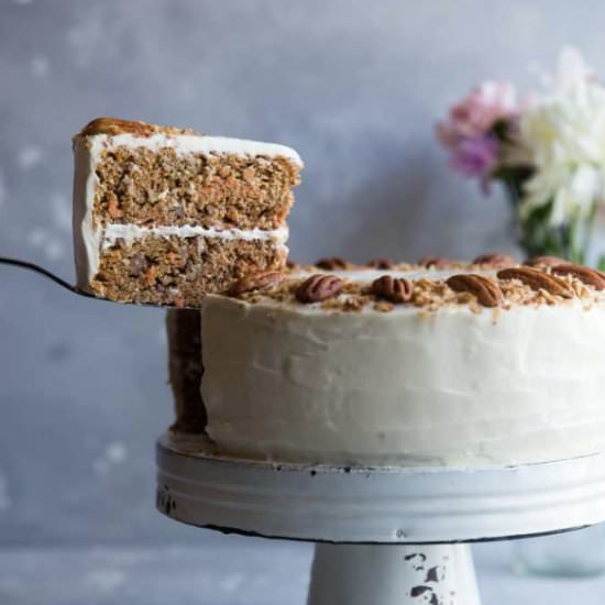 Low Carb Sugar Free Carrot Cake - Recipe photo by foodfaithfitness
