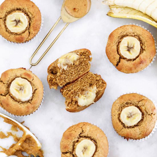 Peanut Butter Banana Bread Muffins - Recipe photo by dashofmandi