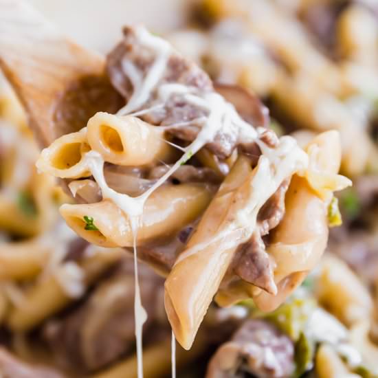 One Pot Philly Steak Pasta - Recipe photo by Thelifejolie