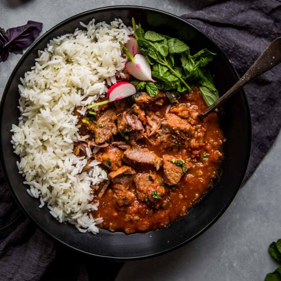 Instant Pot Persian Beef Stew - Recipe photo by platingsandpairings